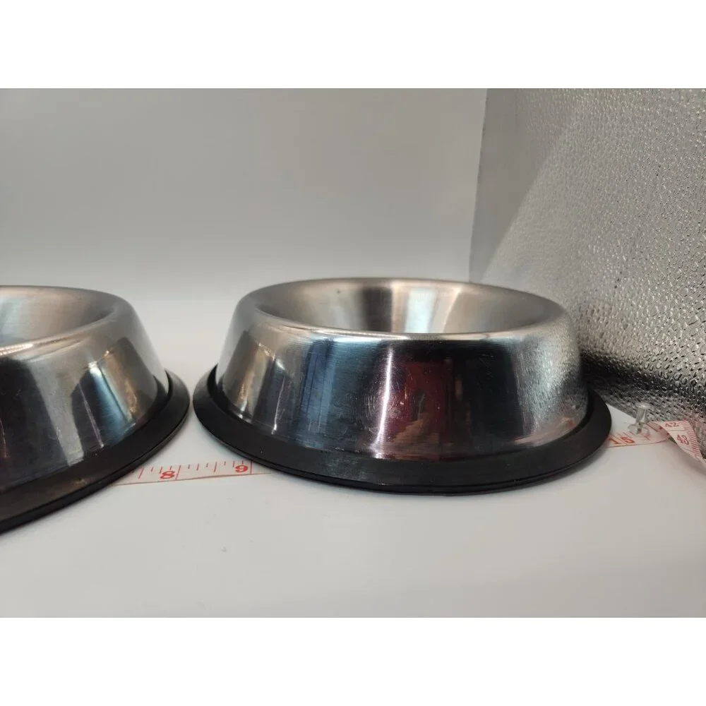 Top Paw Stainless Steel Medium Dog Dishes Wide-based, Non-skid